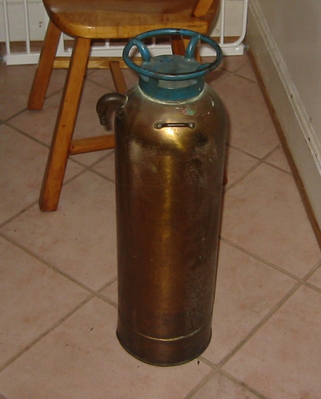 Brass vintage fire extinguisher brass vintage fire extinguisher