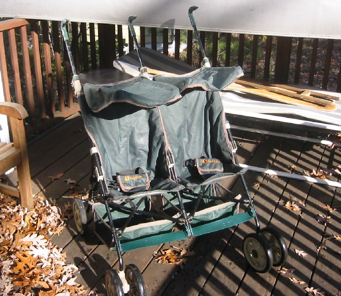 One step twin pushchair twin stroller