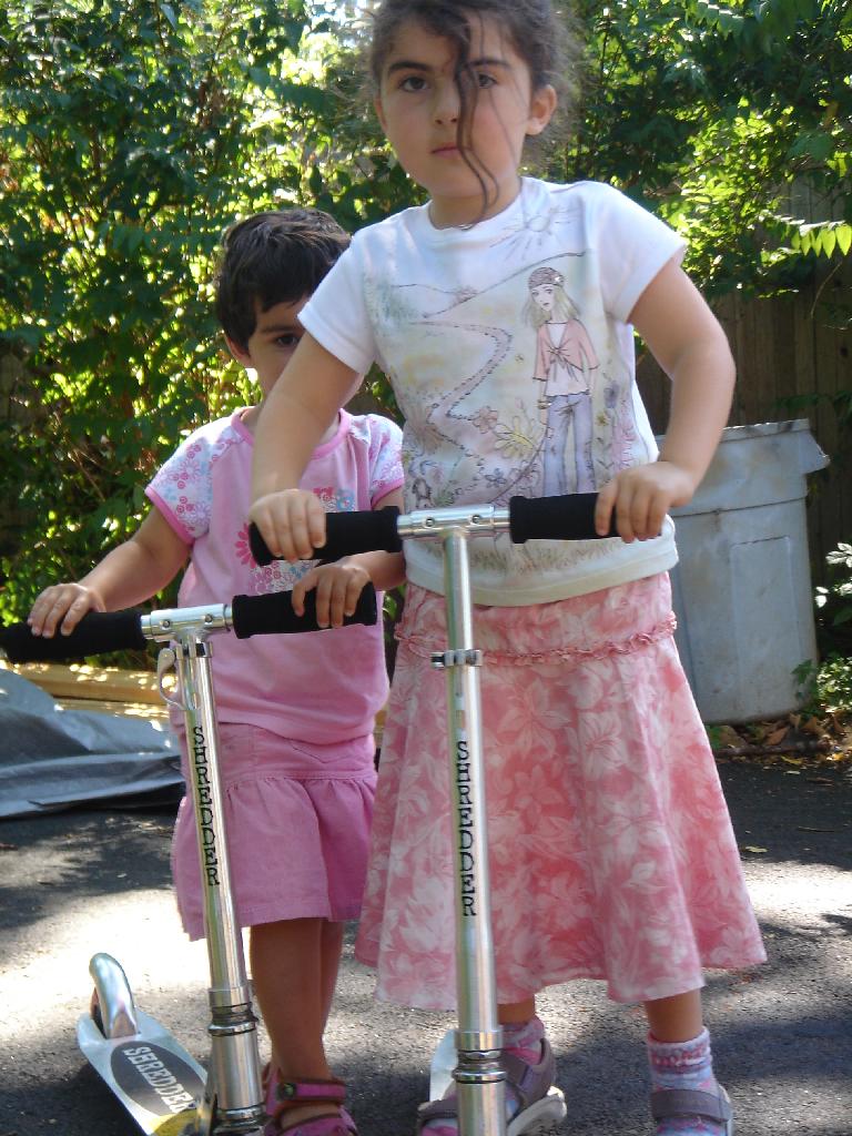 Two scooters scooters
